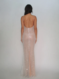 Simple Mermaid Straps Sequin Prom Dresses Maxi Dress 22th Birthday Outfits HZ1022