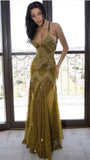 Sexy Mermaid Spaghetti Straps Lace Prom Dress 21th Birthday Outfit HZ1022