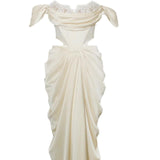 Sexy Mermaid Strapless Long Chiffon Prom Dress HZ1022
