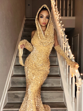 Simple Mermaid Red Sequin Prom Dresses 22th Birthday Outfit HZ1022
