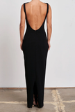 Simple Mermaid Straps Floor Length Sleeveless Black Prom Dress HZ1022