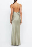 Gorgeous Sheath Straps Yellow Satin Prom Dresses Formal Summer Wedding Guest Dresses Wedding Guest Outfits HZ1121
