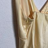 Gorgeous Sheath Straps Yellow Satin Prom Dresses Formal Summer Wedding Guest Dresses Wedding Guest Outfits HZ1121