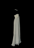Classy Elegant A line Halter White Chiffon Sleeveless Long Prom Dresses HZ1121