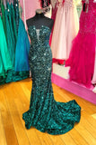 Sequin Strapless Mermaid Long Prom HZ0308