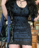 Sexy V-neck Navy Lace Short Party Dresses Sleeveless 19th Birthday Mini Skirt Homecoming HZ0308