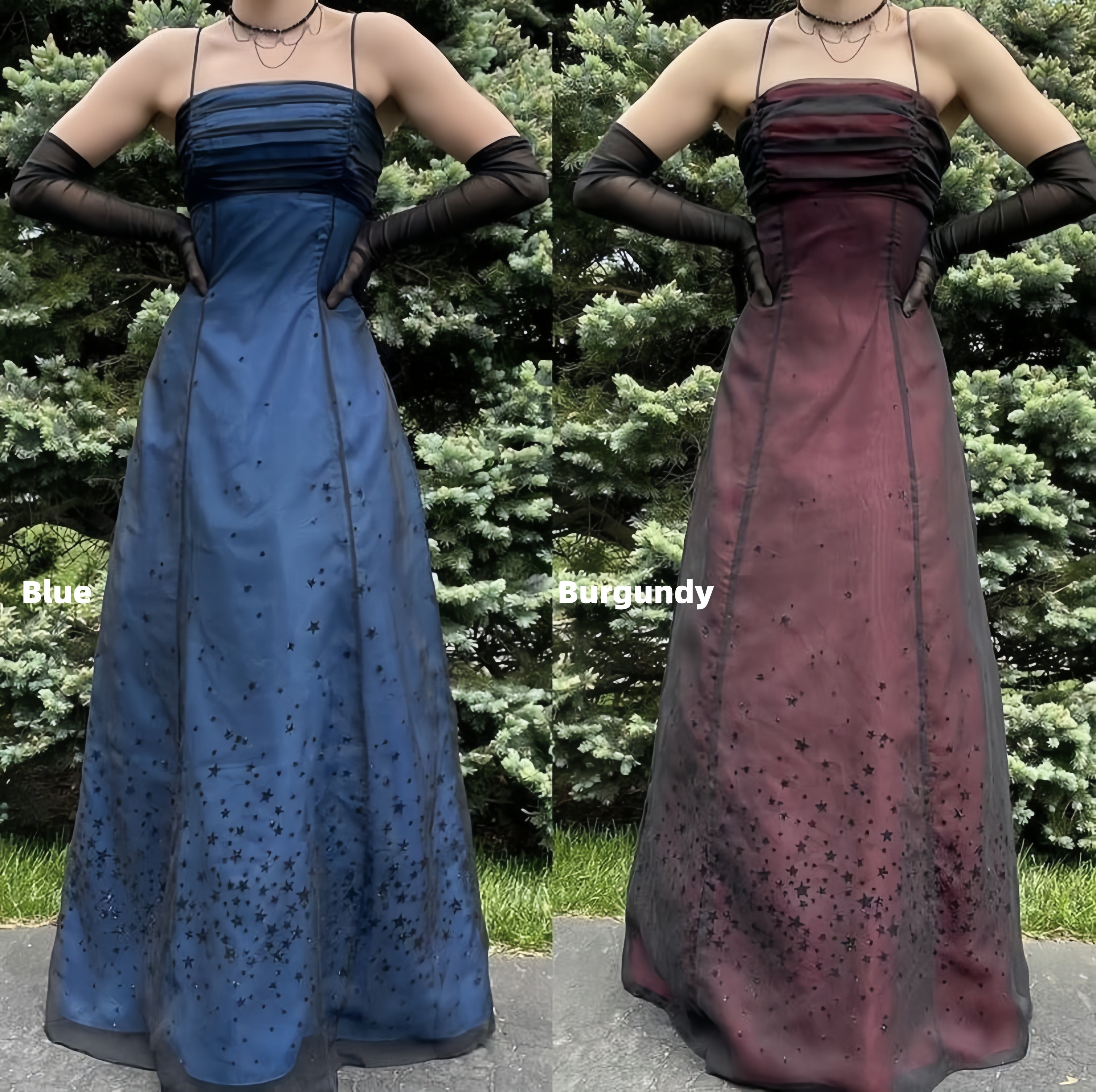 Lace Prom Dress with Spaghetti Straps - Full Length Formal Evening HZ0308