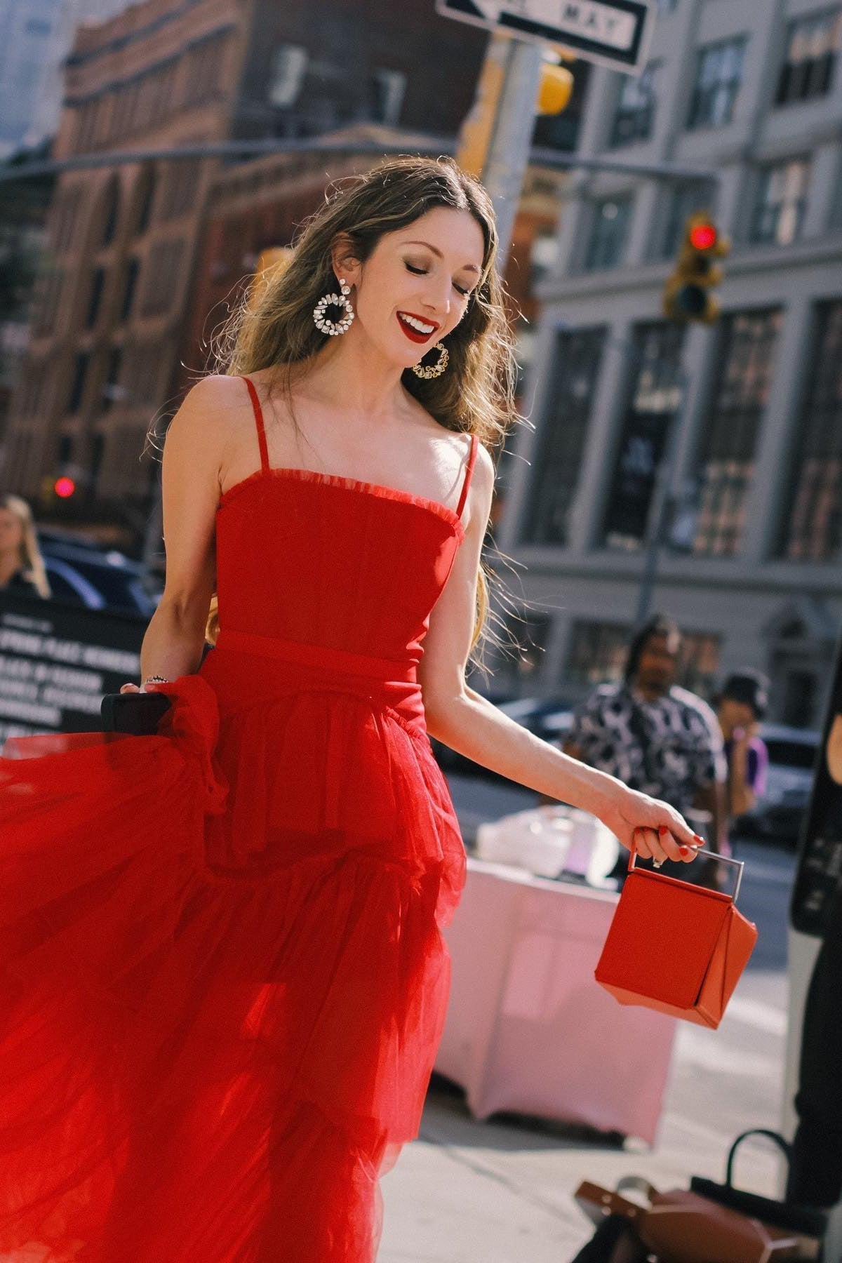 Straps Black Tiered Ruffle Tulle Long Party HZ0308