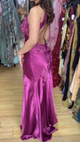 Vintage Mermaid Spaghetti Straps Backless Long Prom Dress Evening Dress Formal HZ0308