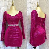 Pretty Sheath Sweetheart Sequin Summer Black Girl Summer 16th Birthday Dresses For Teens Hoco Dress Mini 18th Gold Birthday Outfit Cocktail Dresses HZ1121