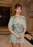Vintage A line Spaghetti Straps Light Mint Green Chiffon Formal 8th Grade Homecoming Dress Summer Middle School Hoco Dresses Birthday Outfits HZ1121