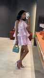 Vintage A line High Neck Lilac Short Mini Formal 8th Grade Homecoming Dresses Summer Middle School Hoco Dress Birthday Outfits HZ1121