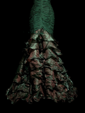 Vintage Mermaid Strapless Dark Green 90s Long Prom Dresses Party Dress 20th Birthday Outfits Graduation Dresses HZ1121