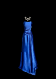 Classy Mermaid Royal Blue Satin Maxi Dress Evening Dress Long Prom Dresses HZ1121