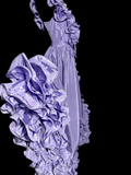Elegant A line One Shoulder Grape Satin Long Prom Dresses Party Dress 21st Birthday Outfits Graduation Dresses HZ1121