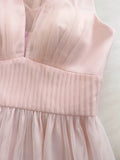 Elegant A line Halter Tulle Lace Blush Pink Sleeveless Long Evening Party Gowns Evening Formal Dresses Prom Dress HZ1121