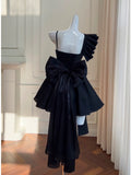 Cute Ball Gown Black Lace Flowers Short Summer 18th Birthday Dresses Hoco Dress Mini 21st Birthday Outfit Cocktail Dresses HZ1121