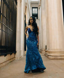 Sexy Mermaid Sweetheart Black Girl Sequin Split Cut Prom Dresses Party Dress Summer 20th Birthday Outfits Birthday Dresses HZ1121