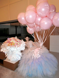 Classy Ball Gown Strapless Pink Layers Tulle Long Prom Dresses Party Dress Birthday Outfits Graduation Dresses HZ1121
