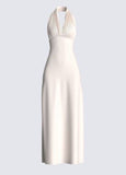Gorgeous A Line Halter White Prom Dresses Formal Summer Wedding Guest Dresses Wedding Guest Outfits HZ1121