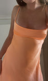 Simple Sheath Straps Orange Short Homecoming Dress Summer Hoco Dresses Cocktail Dress Birthday Outfits HZ1121