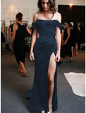 Pretty Sheath Column Prom Dresses Minimalist Dress Evening Party Prom Dress Graduation Dress HZ1121