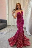 Sequin Strapless Mermaid Long Prom HZ0308