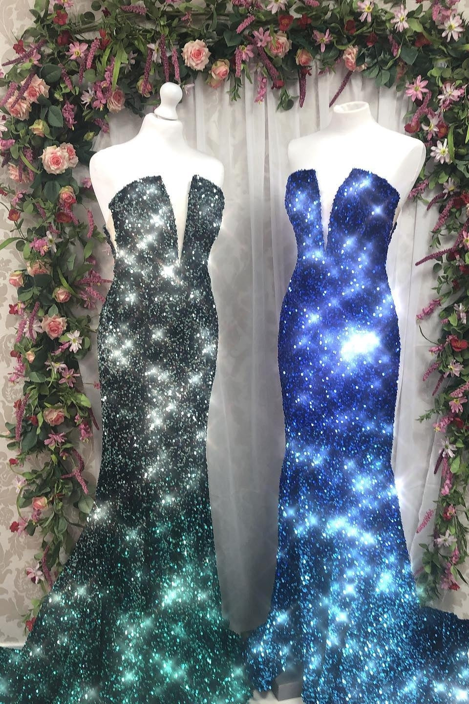 Sequin Strapless Mermaid Long Prom HZ0308