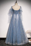 Blue A-line Tulle Fairy Dress with Short HZ0308