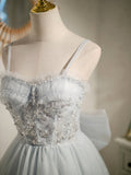 Princess Grey Beaded Short A-line Party HZ0308