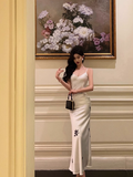 Classy Mermaid White Satin Long 18th Birthday Dress Party Gown 21st Birthday Outfits Birthday Dress Ideas For Women HZ1121