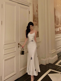 Classy Mermaid White Satin Long 18th Birthday Dress Party Gown 21st Birthday Outfits Birthday Dress Ideas For Women HZ1121