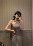 Elegant A line Gray Sleeveless 21st Birthday Dress Party Gown Birthday Outfits Birthday Dress Ideas For Women HZ1121