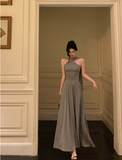 Elegant A line Gray Sleeveless 21st Birthday Dress Party Gown Birthday Outfits Birthday Dress Ideas For Women HZ1121