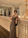 Elegant A line Gray Sleeveless 21st Birthday Dress Party Gown Birthday Outfits Birthday Dress Ideas For Women HZ1121