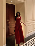 Sexy Mermaid Red Square Neckline 18th Birthday Dress Party Gown Birthday Outfits Birthday Dress Ideas For Women HZ1121