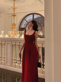 Sexy Mermaid Red Square Neckline 18th Birthday Dress Party Gown Birthday Outfits Birthday Dress Ideas For Women HZ1121