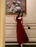 Sexy Mermaid Red Square Neckline 18th Birthday Dress Party Gown Birthday Outfits Birthday Dress Ideas For Women HZ1121