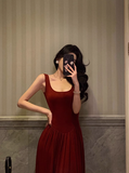 Sexy Mermaid Red Square Neckline 18th Birthday Dress Party Gown Birthday Outfits Birthday Dress Ideas For Women HZ1121