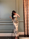 Elegant Mermaid Straps Floral Sleeveless 21st Birthday Dress Party Gown Birthday Outfits Birthday Dress Ideas For Women HZ1121
