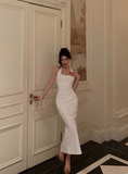 Elegant Sheath Halter White 21st Birthday Dress Party Gown Birthday Outfits Birthday Dress Ideas For Women HZ1121