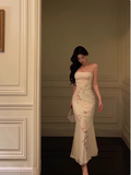 Elegant Mermaid Spaghetti Straps White 21st Birthday Dress Party Gown Birthday Outfits Birthday Dress Ideas For Women HZ1121