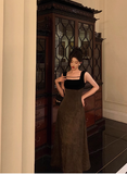 Modest A line Square Neckline Satin 21st Birthday Dress Party Gown Birthday Outfits Birthday Dress Ideas For Women HZ1121