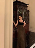Modest A line Square Neckline Satin 21st Birthday Dress Party Gown Birthday Outfits Birthday Dress Ideas For Women HZ1121