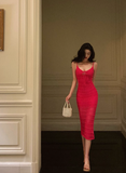 Sexy Sheath Spaghetti Straps Hot Pink Sleeveless 21st Birthday Dress Party Gown Birthday Outfits For Women HZ1121