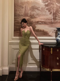 Sexy Sheath Halter Green Sleeveless 21st Birthday Dress Party Gown Birthday Outfits For Women HZ1121