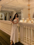 Classy A line Strapless White Sleeveless 18th Birthday Dress Party Gown Birthday Outfits Birthday Dress Ideas For Women HZ1121