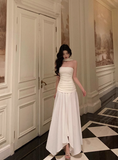 Classy A line Strapless White Sleeveless 18th Birthday Dress Party Gown Birthday Outfits Birthday Dress Ideas For Women HZ1121