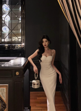 Classy Sheath Spaghetti Straps White Sleeveless 18th Birthday Dress Party Gown Birthday Outfits Birthday Dress Ideas For Women HZ1121