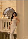 Classy Sheath Spaghetti Straps White Sleeveless 18th Birthday Dress Party Gown Birthday Outfits Birthday Dress Ideas For Women HZ1121